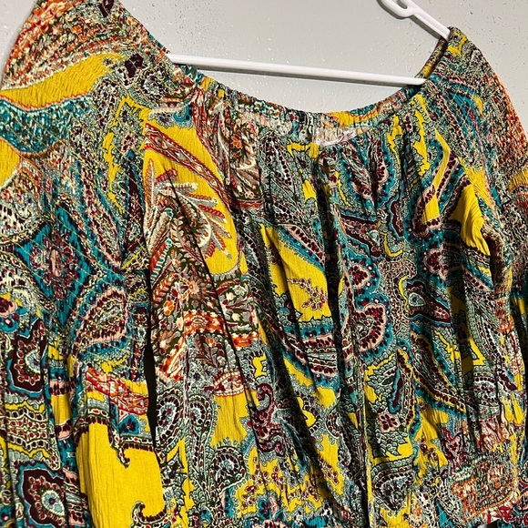 Band of Gypsy Off-Shoulder Top - Multicolor, very pretty NWT size Large casual - Picture 3 of 5